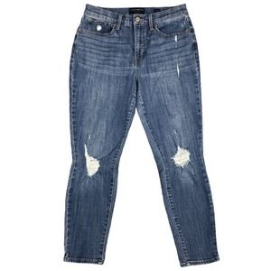 Lucky Brand Jeans Womens 8/29 Blue High Rise Skinny Bridgette Ankle Distressed